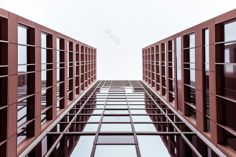 实拍红色大楼写字楼仰视局部摄影背景,高清,摄影图,摄影图片,图片大全,摄影图免费下载